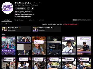 Statistiques du compte TikTok Daily Moment : abonnés, mentions J’aime et vues cumulées.